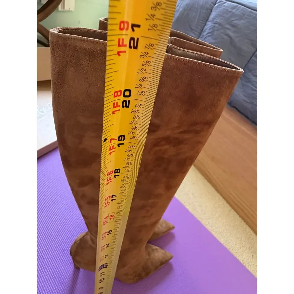 New Christian Louboutin Condora Botta 85 Brown Suede Boots Size 40 US 10 Women